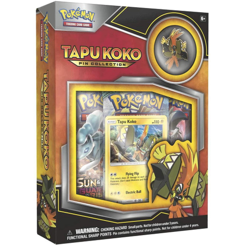 Pokémon Tcg Coleção Tapu Koko Com Broche E Miniatura - Copag