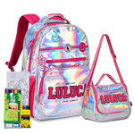 Mochila Holográfica Luluca Metalizada Oficial 2023 em Promoção na Americanas