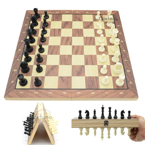 Leksak Jogos 10'' Xadrez Magnético Damas Gamão Conjunto 3 em 1 - Jogos de  Tabuleiro de Viagem Portable Case Folding Board - Conjunto de Xadrez  Iniciante para Crianças e Adultos - 30