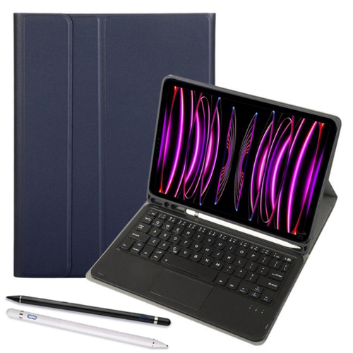 Capa Teclado Trackpad Caneta Stylus para iPad Pro 11 Azul em