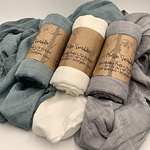 Cobertor de bebê de musselina de algodão de bambu, envoltório de Swaddle recém-nascido, cobertor de recepção de bebê de bambu, capa de cama de colcha de dormir infantil, 47 x47, cor sólida 3Pack (conjunto verde de sálvia)