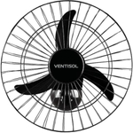 Ventilador de Parede Oscilante 3 Pás Preto 50cm Bivolt