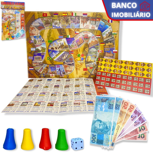 Jogo De Tabuleiro Banco Imobiliário Mesa Brinquedo Educativo F114