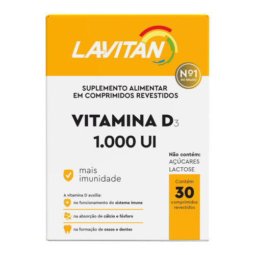 Suplemento de Vitamina D Ofolato D 1.000UI com 30 comprimidos