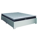 Cama Box Casal Desmontável com Colchão Molas Ensacadas Pillow Top Maximus 138x188x63cm Cinza / Branco Gazin - Suporta 120kg Por Pessoa