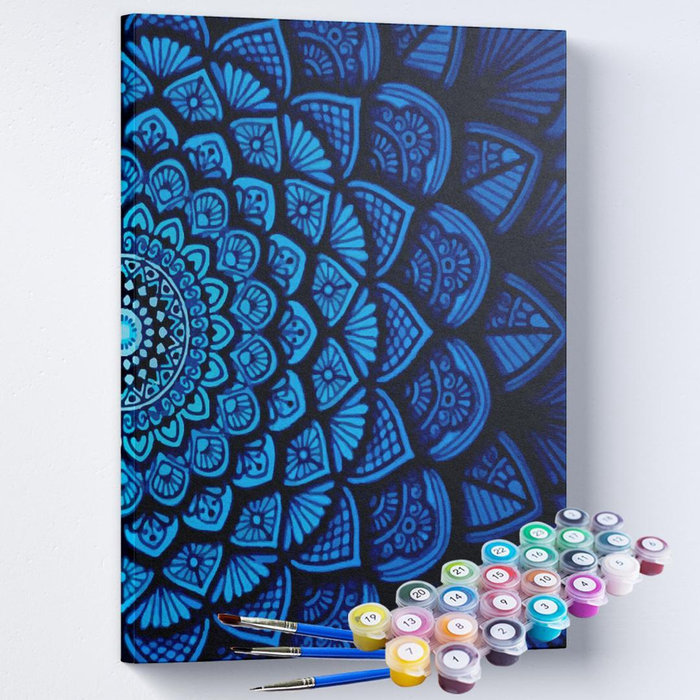 Kit Pintura Mandala Azul - Tintas Numeradas e Pincéis em Promoção na  Americanas