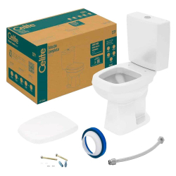 Kit Vaso Sanitário + Caixa Acoplada + Acessórios de Fixação Celite City Plus Branco é boa?