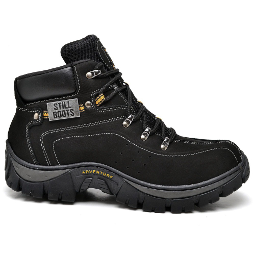 Bota Caterpillar de Couro Coturno Masculino Ref. 2190 Cor Castor