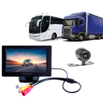 Kit Monitor Veicular tft para Caminhão, Ônibus, Vans, Micro-ônibus 4.3 Polegadas 24V Roadstar com Câmera de ré