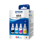Refil de Tinta Epson EcoTank T664-4P - 4 Unidades