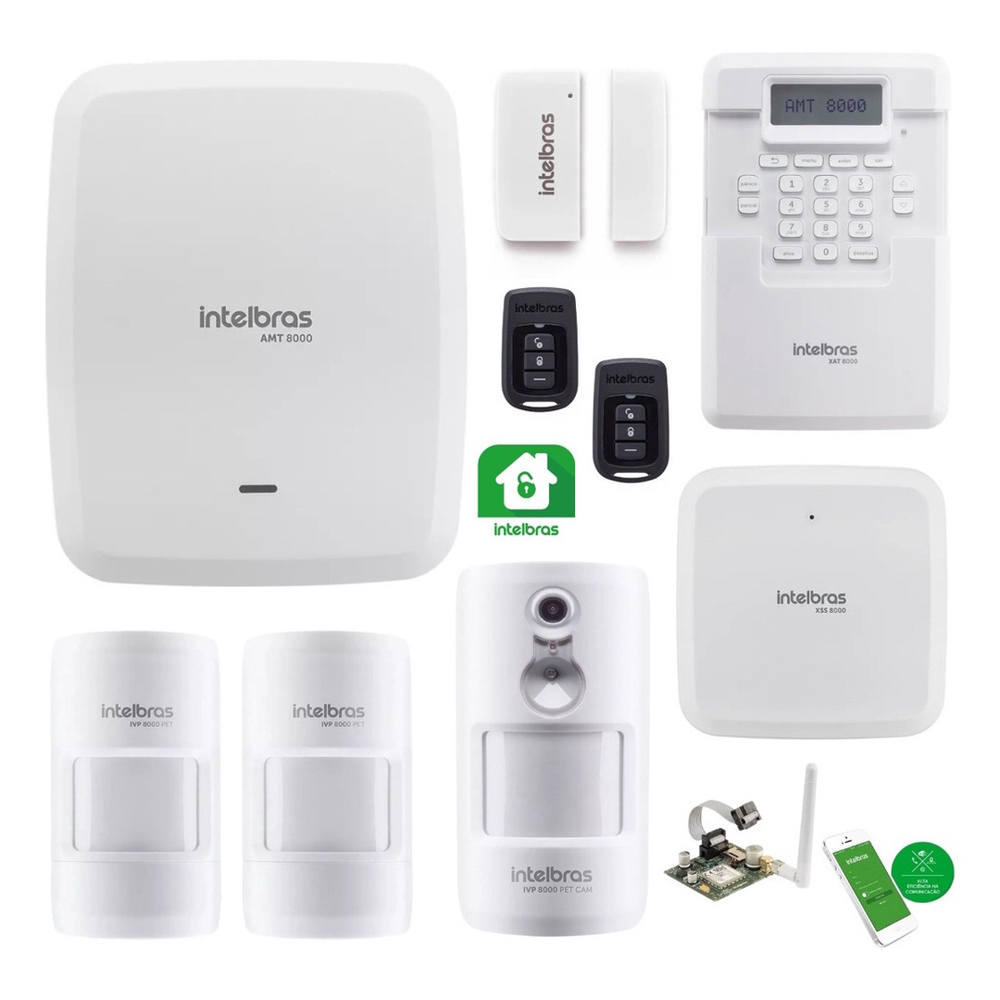 Kit de Alarme Intelbras WiFi AMT 8000 WiFi Monitorada