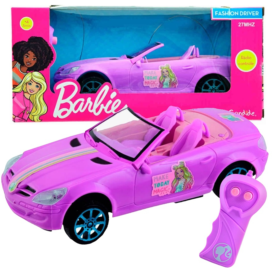 Carro Da Barbie Conversivel Controle Remoto