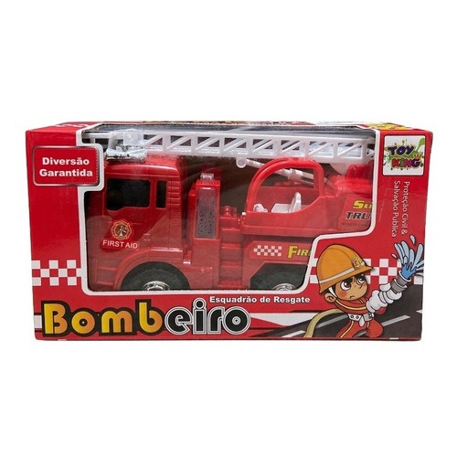 Carro Caminhão De Bombeiro Brinquedo Infantil Com Luz E Som