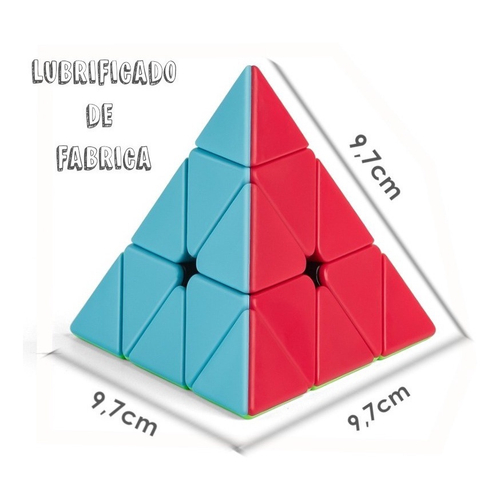 Kit Cubo Magico 2x2 + Cubo Mágico Piramide Profissional