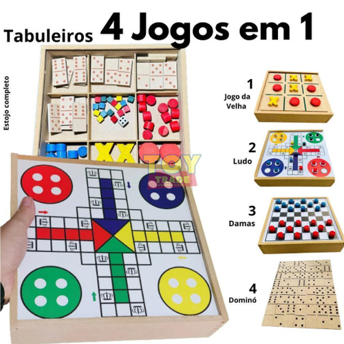 Comprar Jogo Xadrez/ludo/dama/trilha Junges Ref-718