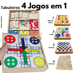 Jogo Damas E Ludo De Madeira - Brincadeira De Criança em Promoção na  Americanas