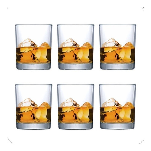 Jogo de Copos Nadir Bar Whisky 265ml Em Vidro com 2 peças