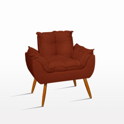 Cadeira Escritório Poltrona Decorativa Sala Quarto Jl Decor Cor: terracota Menor preço em Cadeira Escritório Poltrona Decorativa Sala Quarto Jl Decor Cor: terracota