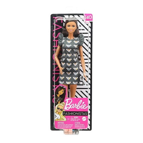 Boneca Barbie Fashionistas - 146 Morena Tranças Torcidas Perna