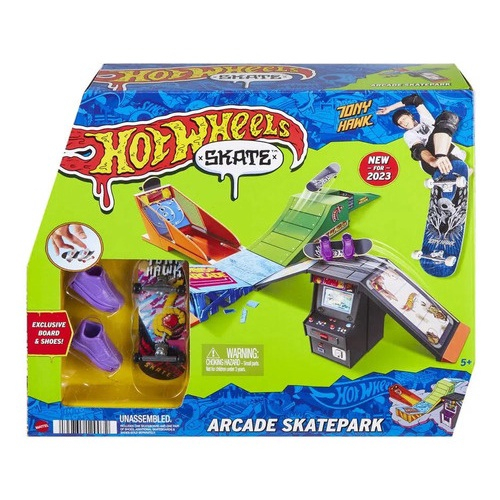 Hot Wheels Conjunto Skate De Dedo Arcade Skatepark