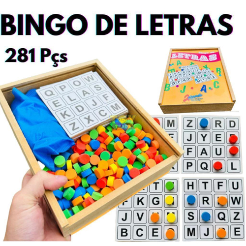 Jogo Educativo Bingo do Alfabeto - Lúdica Brinquedos