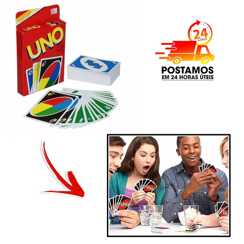 Jogo De Cartas Uno Versão 108 Cartas Familia Amigos Original