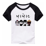 Camiseta Raglan infantil Mineblox - Roblox - Mangas Pink