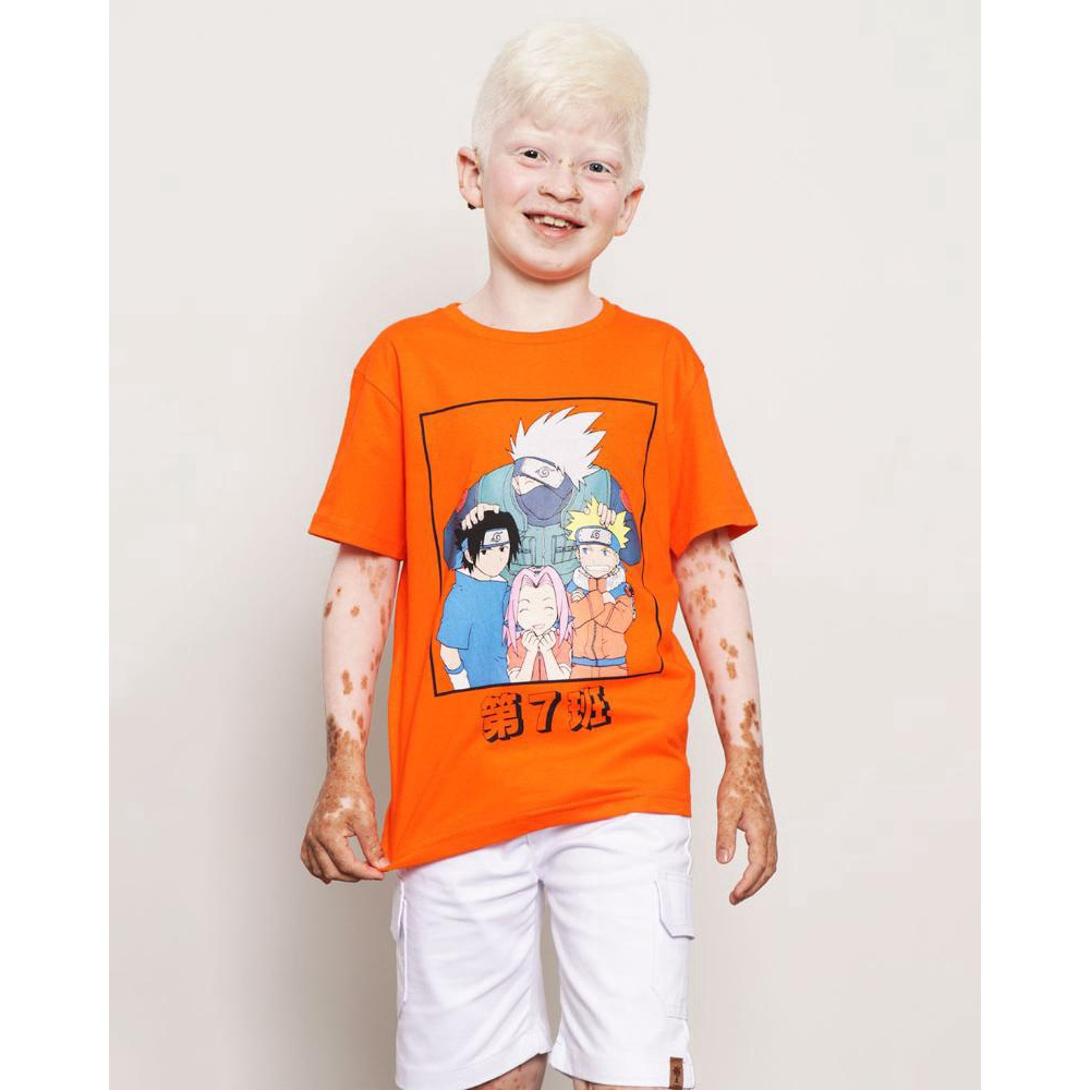 Camiseta Naruto Clássico Infantil Laranja