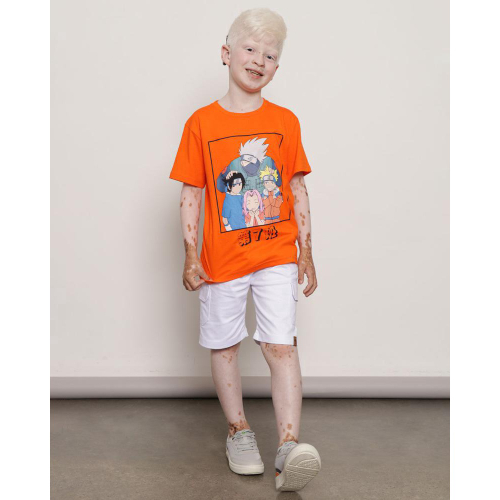 Camiseta Naruto Clássico Infantil Laranja