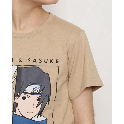 Camiseta Infantil Menino Manga Curta Naruto Com Estampa Sasuke