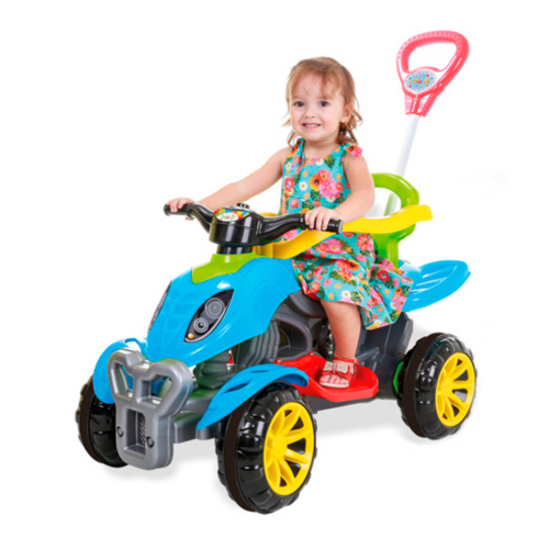 Triciclo Motoca Infantil Ice Com Haste Tchuco Samba Toys