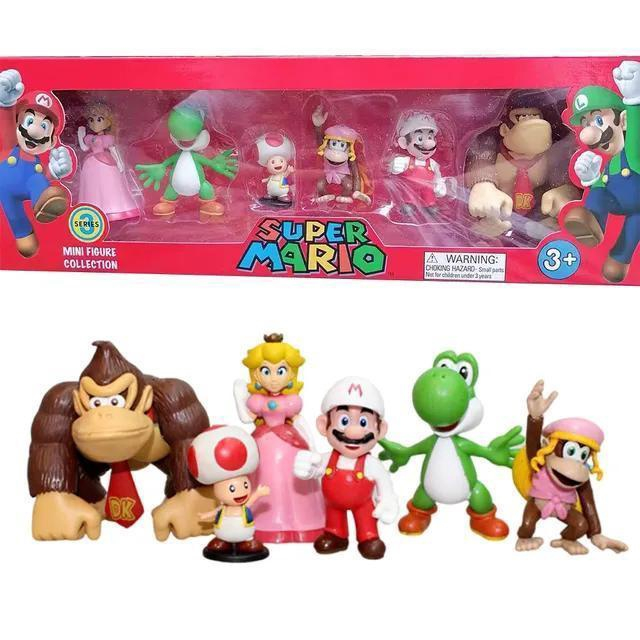 Super Mario Luigi Yoshi Toad Princesa Peach Kit 5 Bonecos em Promoção na  Americanas