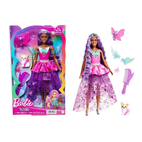 Boneca Barbie Morena Caminhada com Pet - Mattel