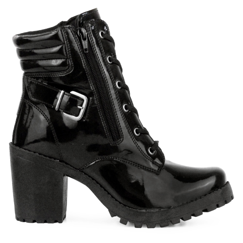 Bota coturno feminino cano curto salto alto salto hot sale grosso