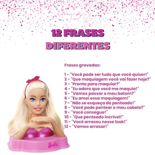 Boneca Barbie para Maquiar e Pentear Que Fala 12 Frases + Acessórios em  Promoção na Americanas