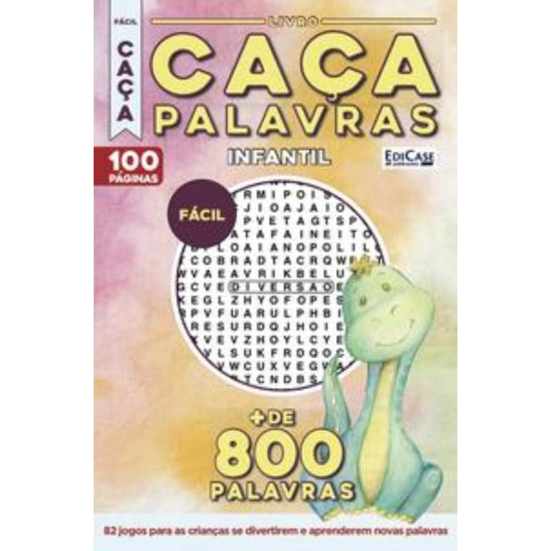 Livro Caça-Palavras Infantil 38: Nível Fácil - 82 jogos para as