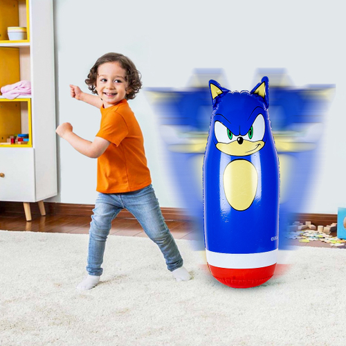 Boneco Sonic Teimosinho Inflável João Bobo 3d Infantil 75 cm - Barra Rey