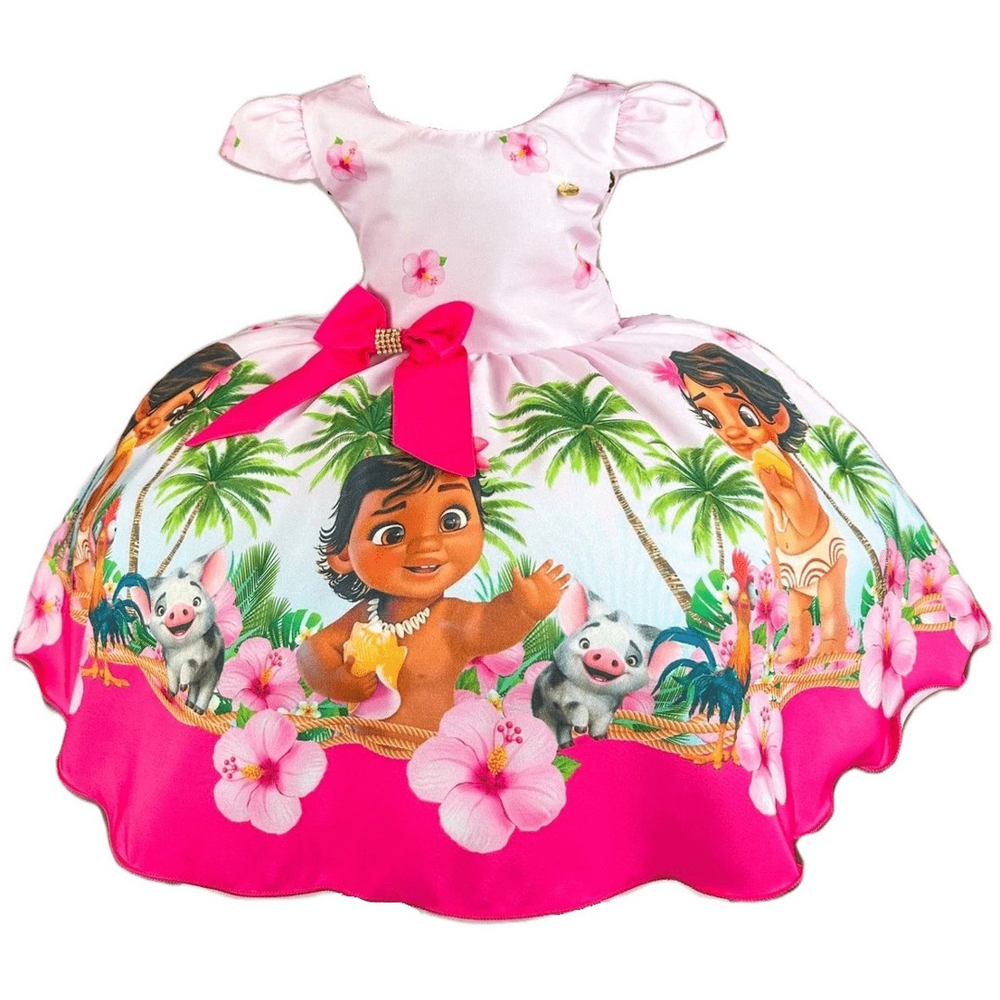 Vestido Infantil Princesa Tematico Moana Baby Luxo em Promoção na Americanas