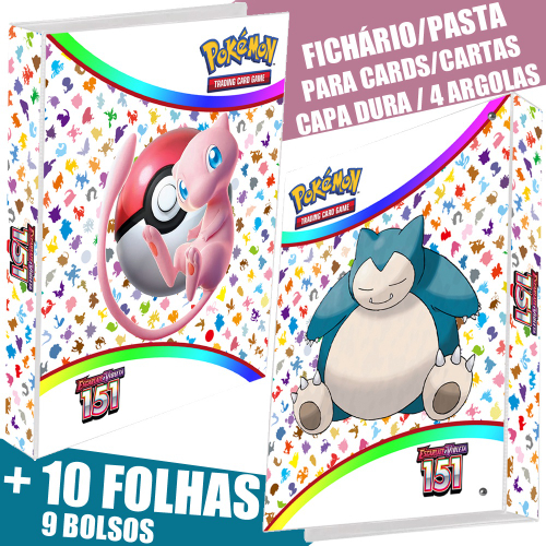 Álbum Pokémon Pasta tipo Fichário para Cards Reforçado Capa Dura