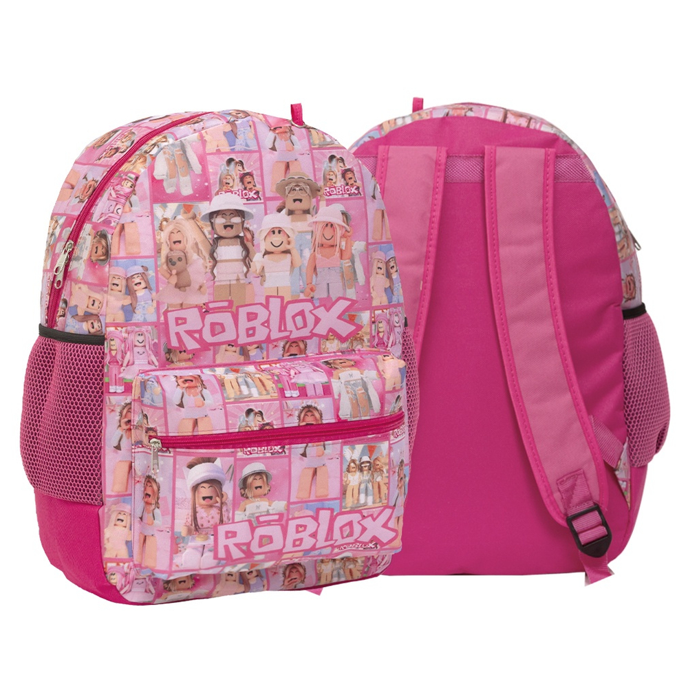 Mochila Infantil Masculina Roblox Carrinho Lancheira Estojo - USA