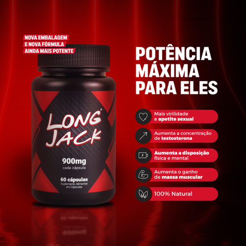 Long Jack 900mg Energia, Força e Virilidade - 60 Cápsulas na Americanas Empresas