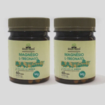 Magnésio L-treonato 600mg (60caps) Folhas & Raízes Original kit 2 potes