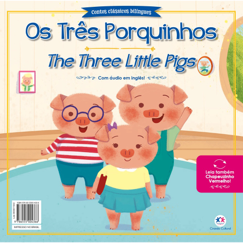 CLÁSSICOS EM QUEBRA -CABEÇA OS TRÊS PORQUINHOS LIVRO INFANTIL