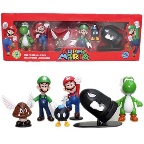 Bonecos Novos Kit de 12 Super Mario Bros Bonecos Miniatura Mario Luidi