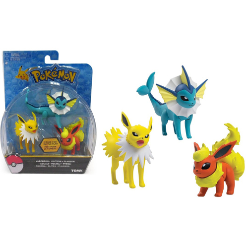 Compre Pokemon - 4 Figuras - Eevee, Jolteon, Vaporeon e Flareon aqui na  Sunny Brinquedos.