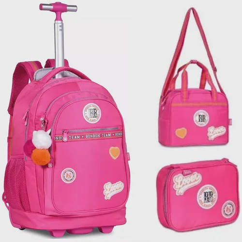 Kit Mochila Escolar Capricho Estojo Bolsa Love 2018 - 4cores