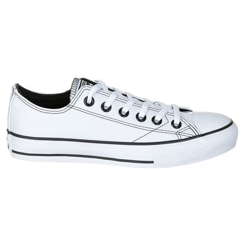 All star plataforma feminino branco couro linha preta - Kepucce Shoes