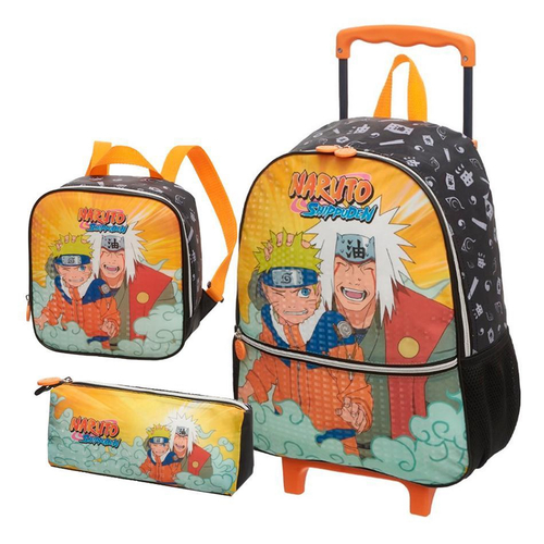 Mochila de Rodinhas pequena para creche Naruto Classico - Izza Presentes