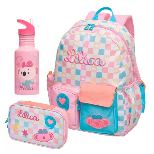 Kit Mochila Escolar Rodinha Infantil Menino B-BLOX Pop It