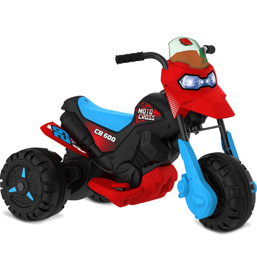 Mini Moto Eletrica Infantil Triciclo Criança Barato Vermelha